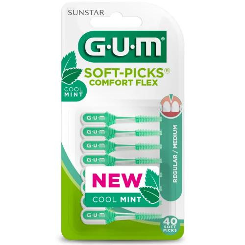 GUM SOFT PICKS COMFORT FLEX 670 MEDIUM 40 UNITÉS