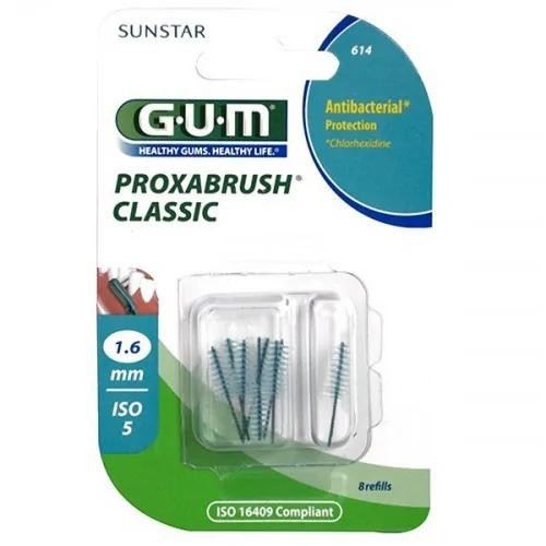 GUM brossettes fine conique, boite de 8 (614)
