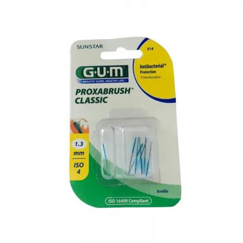 GUM brossettes EXTRA fine conique, boite de 8...