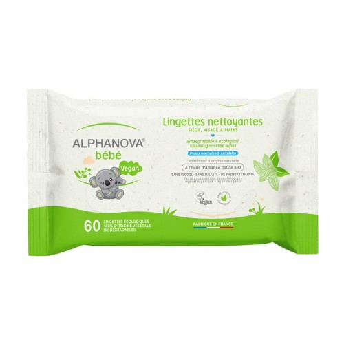 ALPHANOVA BEBE LINGETTES NETTOYANTES A L'HUILE...