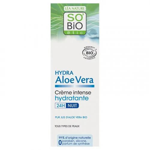 SO'BiO Crème Nuit Intense Hydratante Aloe Vera,...