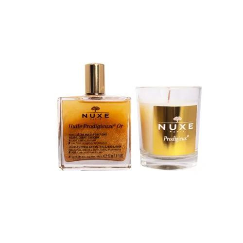 NUXE COFFRET HUILE PRODIGIEUSE OR 50ML+BOUGIE...