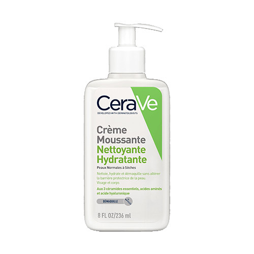 CERAVE Crème Moussante Nettoyante Hydratante Visage 236ml