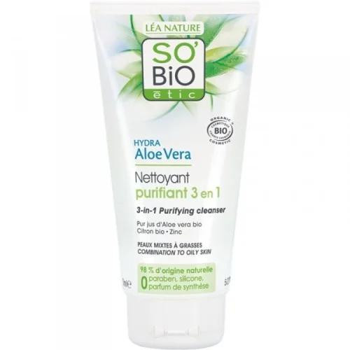 SO BIO HYDRA ALOE VERA NETTOYANT 3EN1 150ML