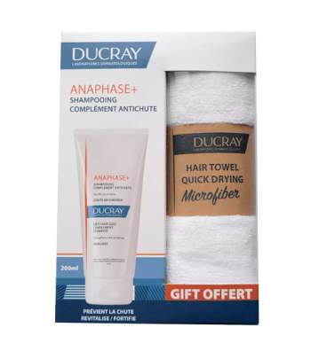 DUCRAY COFFRET SHAMPOING ANAPHASE+SERVIETTE (OFFERTE)