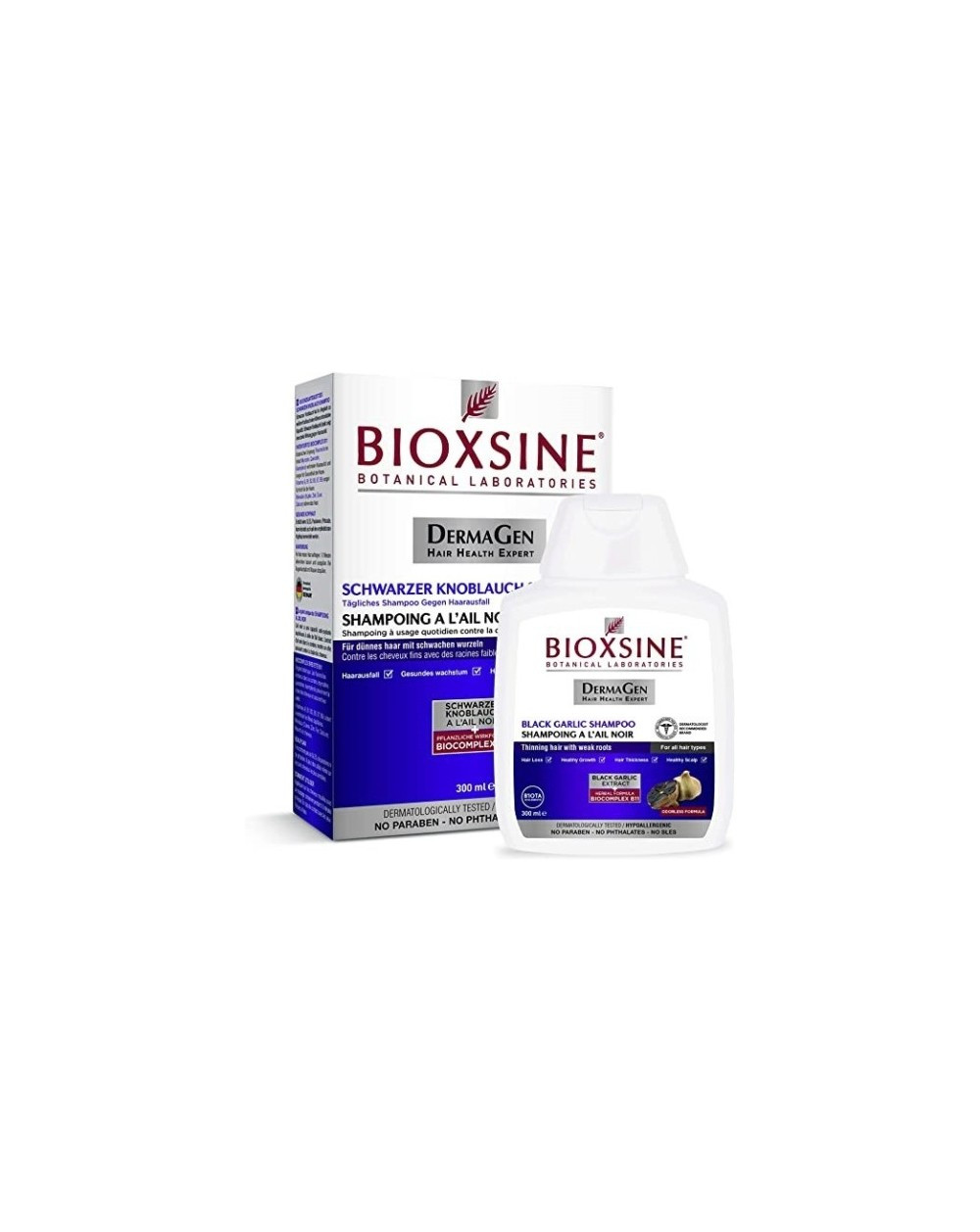 BIOXSINE SHAMPOOING VEGETAL A L'AIL NOIR 300ML