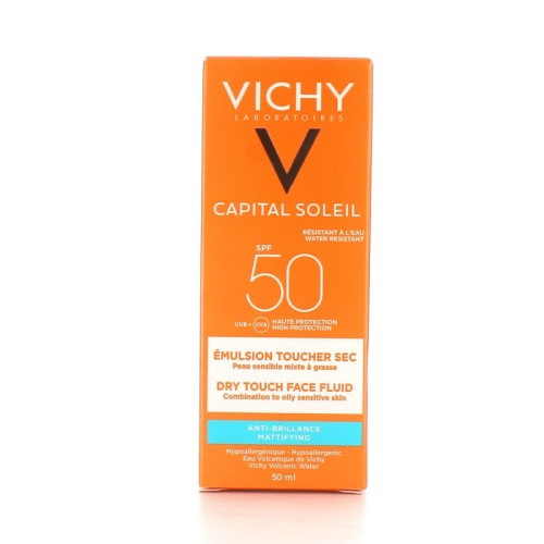 VICHY CAPITAL SOLEIL EMULSION ANTI-BRILLANCE TOUCHER SEC SPF50 50ML