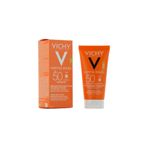 VICHY CAPITAL SOLEIL EMULSION TOUCHER SEC TEINTEE SPF50 50ML