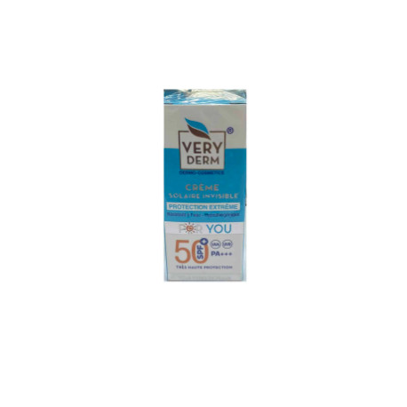 VERY DERM creme solaire Invisible Spf 50+