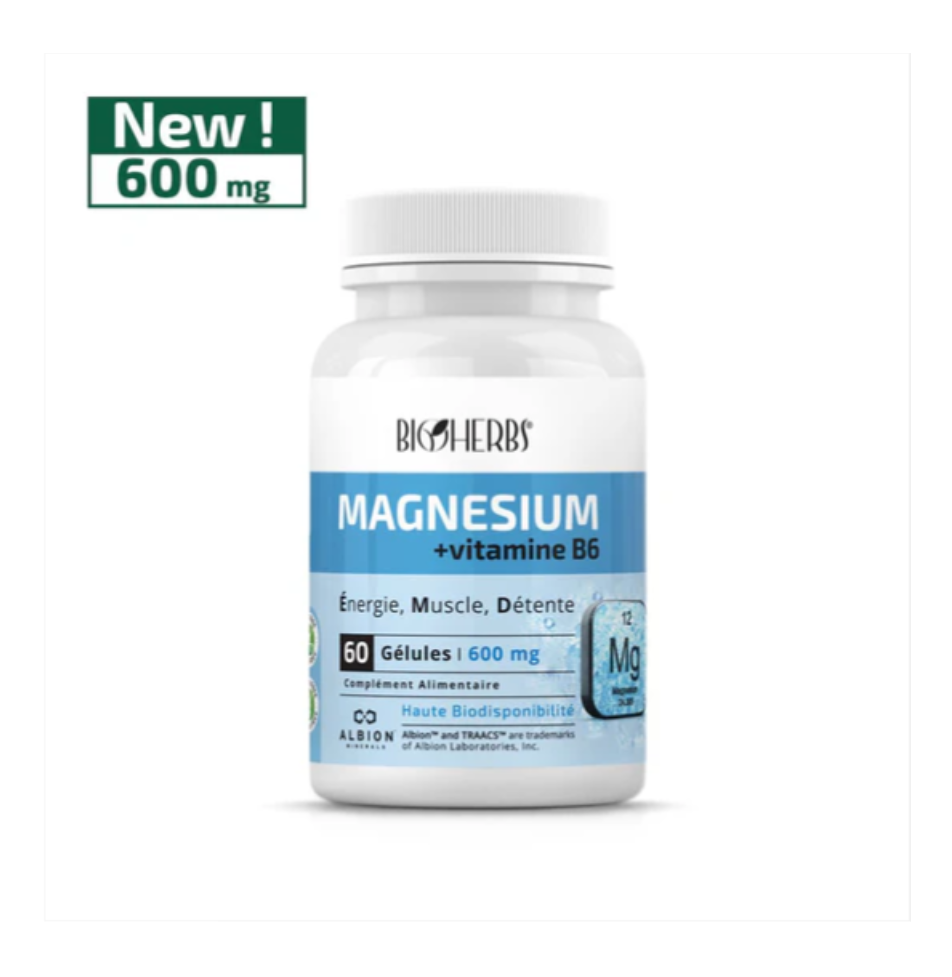 BIOHERBS Magnésium Vitamine B6,60 Gélules