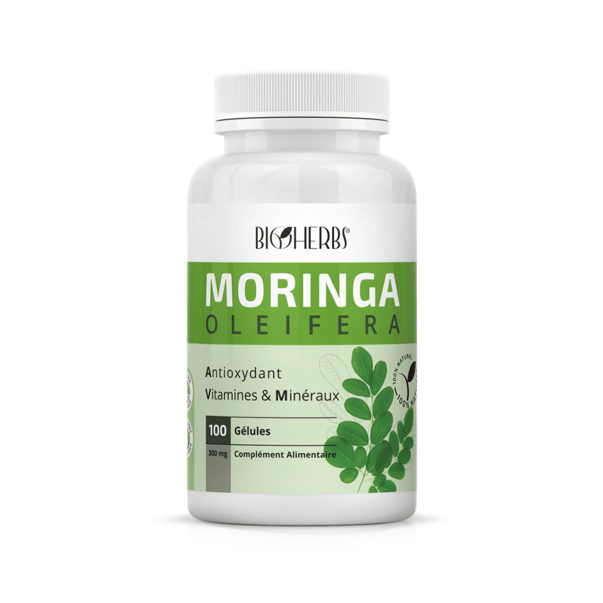 BIOHERBS Moringa oleifera ,100 gélules