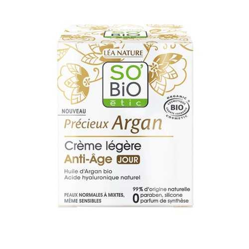 SO'BiO CREME LEGERE ANTI AGE JOUR PRECIEUX ARGAN 50ML