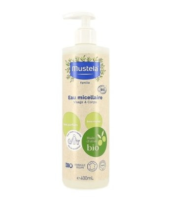 MUSTELA BIO EAU MICELLAIRE SANS RINÇAGE 400ML