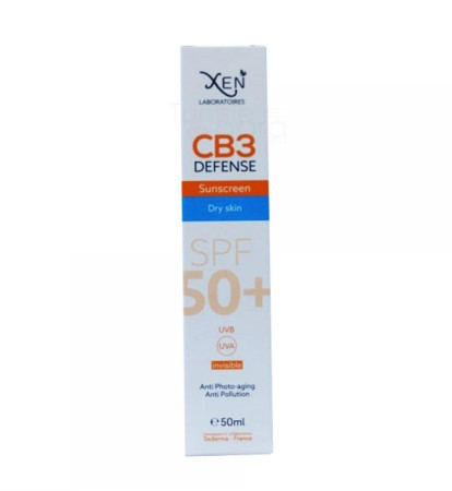 XEN CB3 DEFFENCE ECRAN SOLAIRE POUR PEAUX SECHES 50+ 50ML