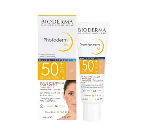 BIODERMA PHOTODERM M GEL-CREME CLARIFIANT AN TI-RECIDIVE TEINTE CLAIRE SPF50+ 40ML