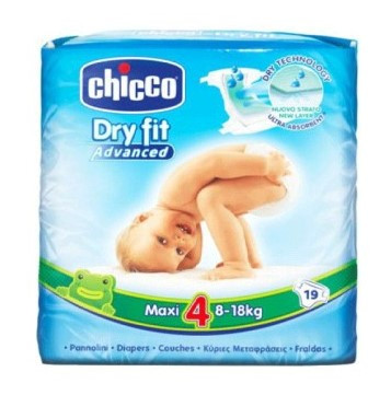 CHICCO DRY FIT COUCHE MAXI 8-18KG 19 PIECES