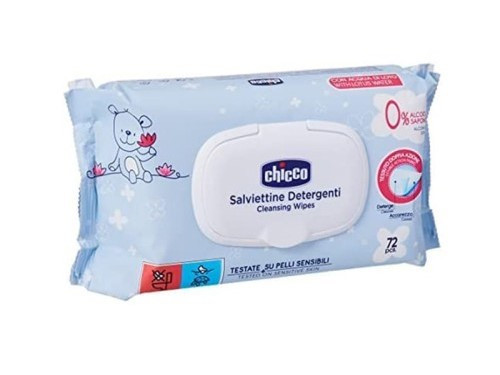 CHICCO LINGETTES NETTOYANTES PEAUX SENSIBLES 72 PIECES