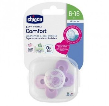 CHICCO SUCETTE PHYSIO COMFORT EN SILICONE 6-16 MOIS
