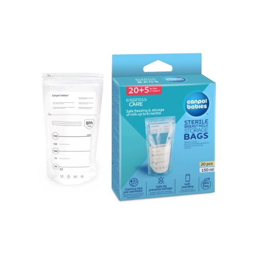 Canpol Sacs de Conservation du Lait Maternel 25 pièces 150ml 70/001